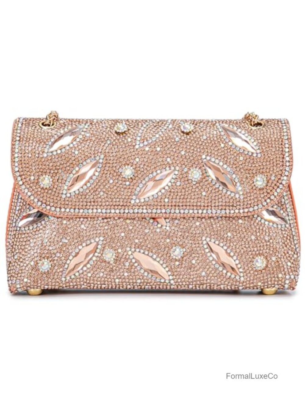 Rhinestone Evening Bag Crossbody Chain Shoulder Clutch Purse Faux Leather